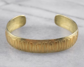 Hoge Karaat Gouden Manchet, Gesigneerd Lisa Ceccorulli Armband, Modernistische Manchet, Minimalistische Armband, Stapelen Armband, Q9Z3KZCJ