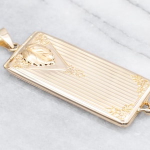 Antique Gold &quot;Hello Bill&quot; Stamp Case Pendant, Yellow Gold Stamp Case, Antique Gold Stamp Holder, Stamp Accessories, Stamp Collector A5526