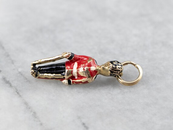 The Queen's Guard Gold and Enamel Charm, Vintage … - image 4