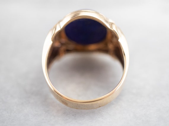 Vintage Lapis Statement Ring, Lapis Lazuli Ring, … - image 5