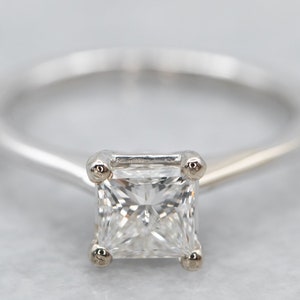 Princess Cut Diamond Engagement Ring, Diamond Solitaire Ring, Anniversary Ring, Diamond White Gold Ring, Simple Diamond Ring A15712