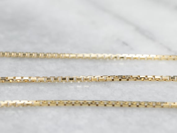 14K Gold Box Chain, Gold Necklace, Pendant Chain,