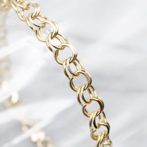 Gelbgold Doppel-Gliederarmband, Gelbgold Bettelarmband, Gold Bettelarmband, Bettelarmband, Gliederarmband, Armband A64190