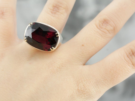 Rhodolite Garnet Statement Ring, Collector's Gems… - image 5