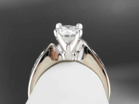 Round Brilliant Diamond Engagement, Modern Engage… - image 7