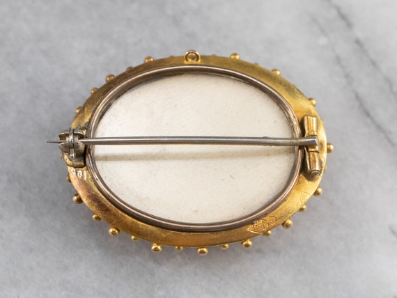 Victorian Gold Locket Brooch, Diamond Locket, Ant… - image 7