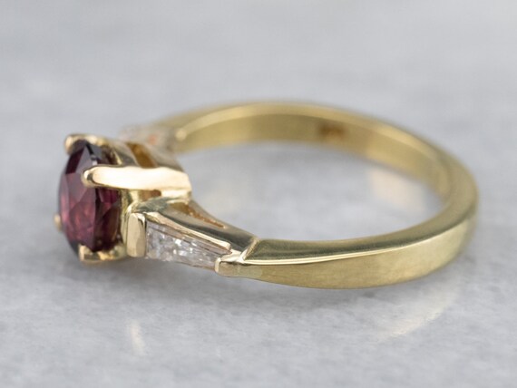 18K Yellow Gold Ruby and Diamond Ring, Anniversar… - image 4