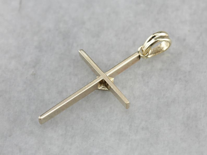 Religious Jewelry 357C5WJU-P Diamond Gold Cross Pendant