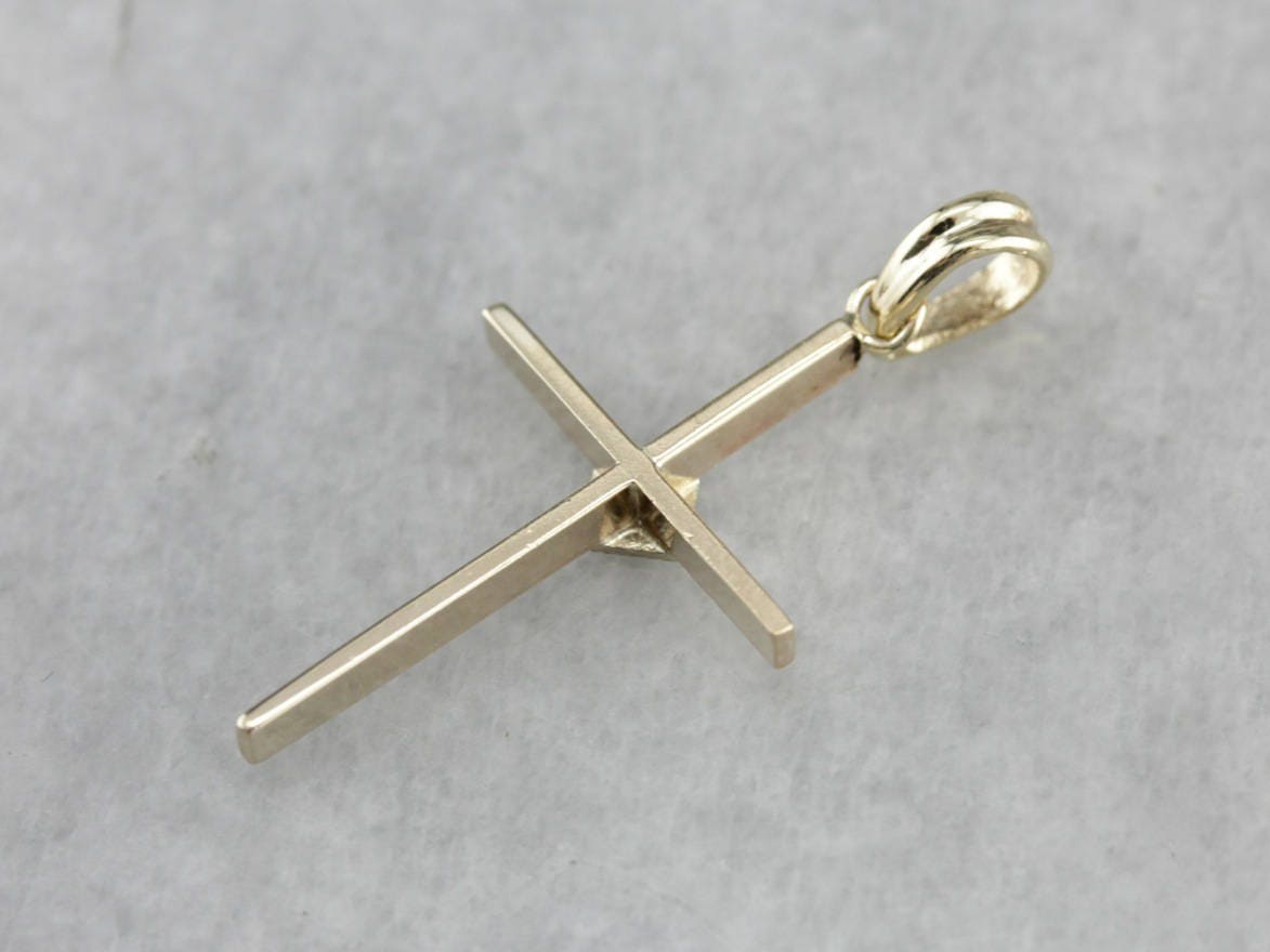 Diamond Gold Cross Pendant Religious Jewelry 357C5WJU-P | Etsy