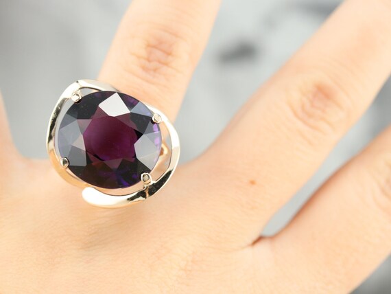 Amethyst Statement Ring, Amethyst Solitaire Ring,… - image 6