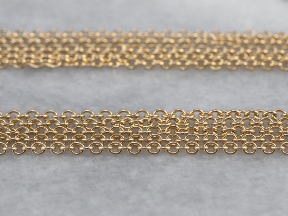 Five Strand Gold Chain, Cable Chain, Gold Chain N… - image 4
