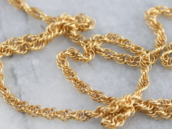 Antique Rope Chain, Yellow Gold Necklace, Layerin… - image 3