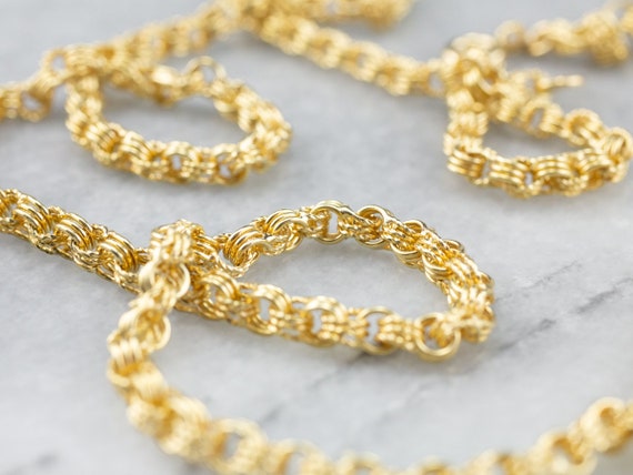 Yellow Gold Rolo Chain, 25 Inch Chain, Long Chain… - image 1