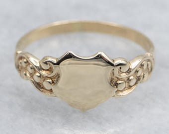 Victorian Signet Ring with Shield-Shaped Top
