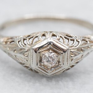Art Deco Old Mine Cut Diamond Engagement Ring, Old Mine Cut Diamond Ring, Diamond Engagement, Engagement Ring, Antique Engagement A53500