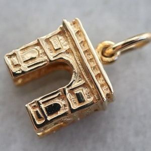 Vintage Arc Triomphe Charm Pendant Paris Keepsake Etsy