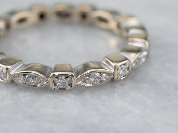 Marquise Shaped Diamond Band, Diamond Eternity Ba… - image 4