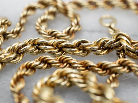 Yellow Gold Graduated Rope Twist Chain with Sprin… - image 3