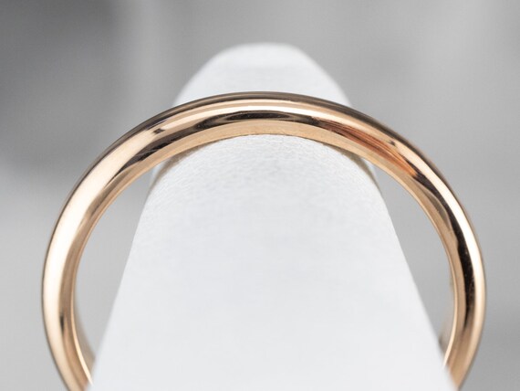 Large 18K Gold Band, Men's Rose Gold Band, Plain … - image 8