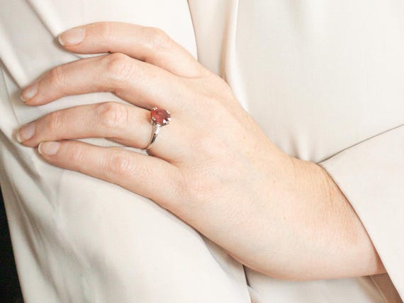 GIA Certified 3.07 Carat Oval Ruby and Diamond Pl… - image 4