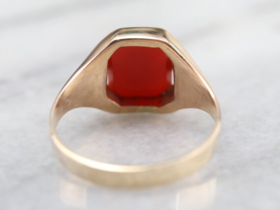 Vintage Carnelian Ring, Unisex Carnelian Ring, Or… - image 6