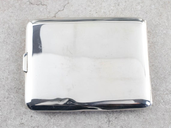 Vintage Elgin Striped Cigarette Case, Gold and Si… - image 3