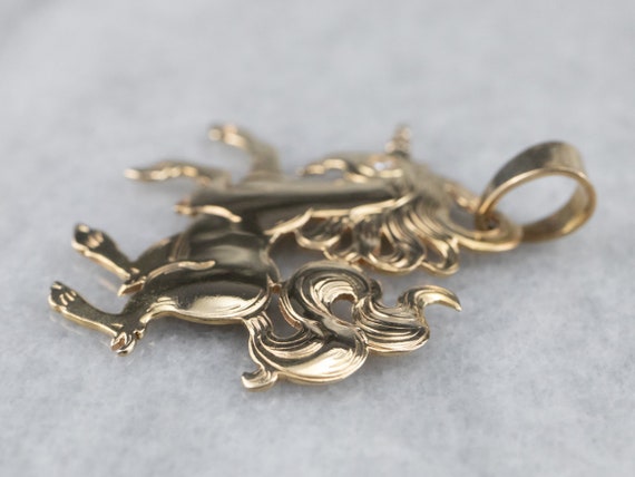 Gold and Diamond Magical Unicorn Pendant, Gold Un… - image 4