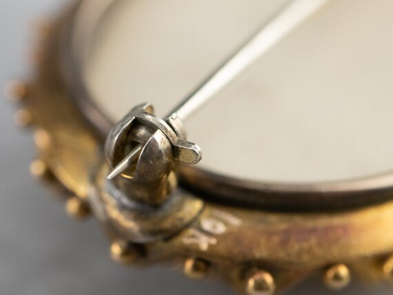 Victorian Gold Locket Brooch, Diamond Locket, Ant… - image 8