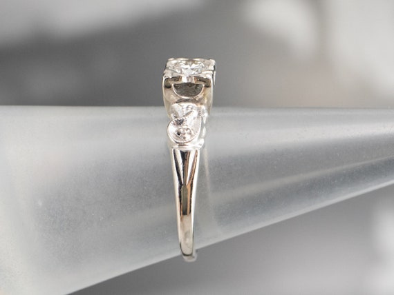 Vintage Diamond Engagement Ring, Diamond Solitair… - image 9