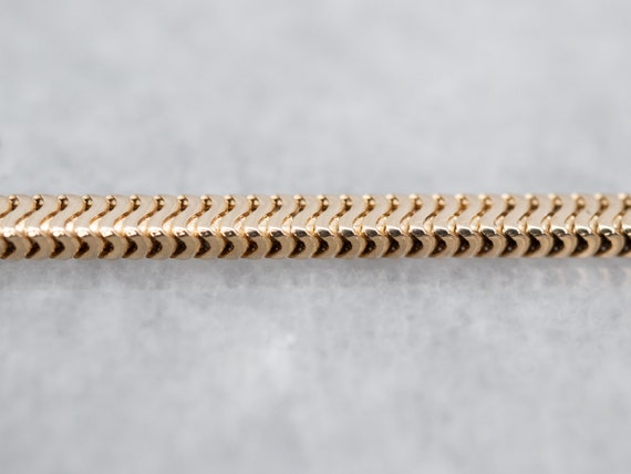 14K Yellow Gold Snake Chain Necklace, 17 Inch - image 2