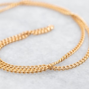 Vintage 800 Gold Curb Chain, Yellow Gold Chain, 18 Inch Gold Chain, Pendant Chain, Unisex Chain, Layering Chain, Portuguese Gold A47710