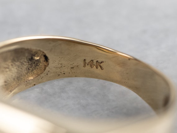 Vintage Gold Signet Ring, Men's Signet Ring, 14K … - image 5