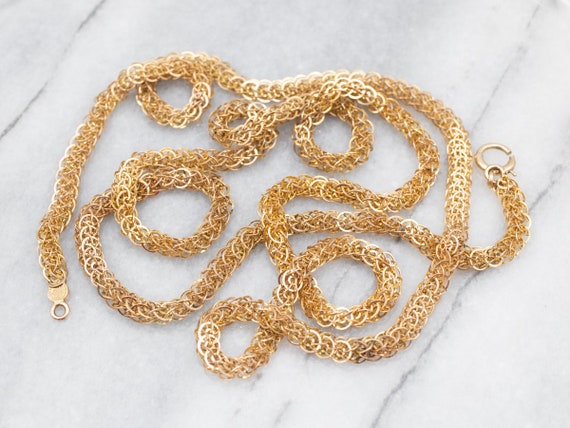 アクセサリー Victoria long necklace yellow gold 65 English Victorian Cable Chain Necklace, 65 Inches