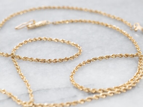 Yellow Gold Rope Twist Chain with Barrel Clasp, G… - image 3
