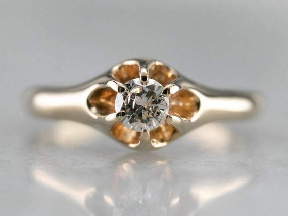 Buttercup Diamond Solitaire Ring, Diamond Engagem… - image 1
