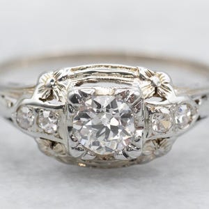 Art Deco Diamant-Verlobungsring im European Cut, Verlobungsring, Diamantring, Verlobungsring, Diamantring, European Cut A45739