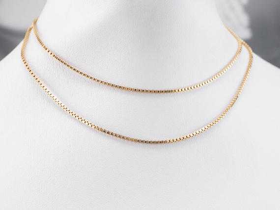 Yellow Gold Box Chain 18K Yellow Gold 