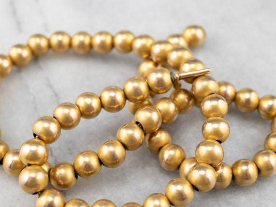Vintage 14k hotsell gold bead necklace