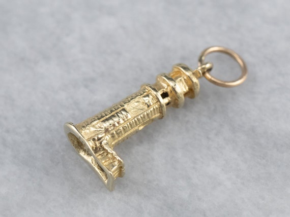 14K Gold Lighthouse Charm, New England Charm, Mai… - image 3