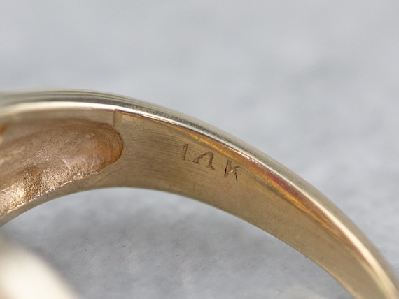 14K Yellow Gold Ruby Diamond Ring, Anniversary Ri… - image 6