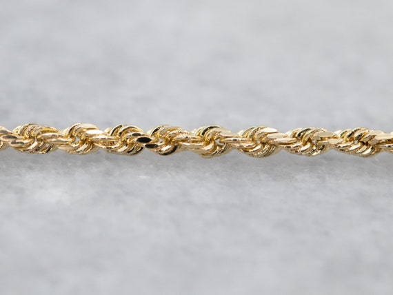 Vintage 14K Yellow Gold Twist Chain, Gold Rope Tw… - image 4