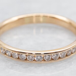 Channel Set Diamond Band, Unisex Diamond Band, Yellow Gold Diamond Band, Diamond Wedding Band, Anniversary Band A48063