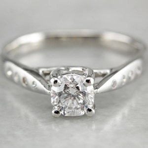 Gorgeous Diamond Engagement Ring in Platinum, Contemporary Diamond Ring, Platinum Engagement Ring J3R4AE-D