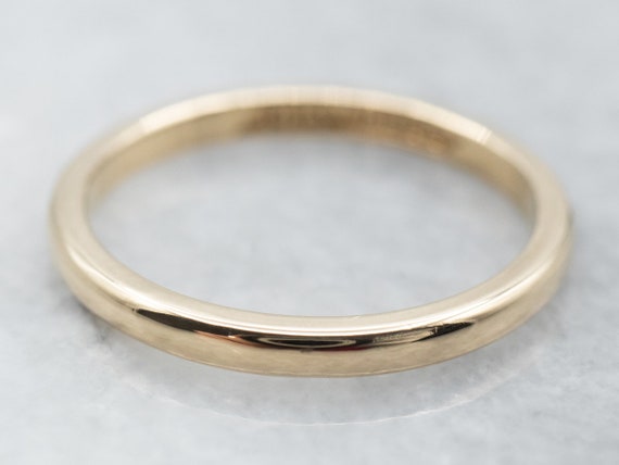 Vintage Jabel Band, Thin Yellow Gold Band, 14K Go… - image 1