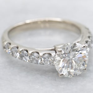 Large Diamond Ring, White Gold Engagement Ring, 1.77 Carat Diamond Ring, Modern Engagement, Anniversary Ring, Diamond Engagement A71056