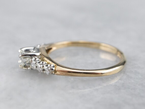 Old European Cut Diamond Ring, Vintage Diamond En… - image 4