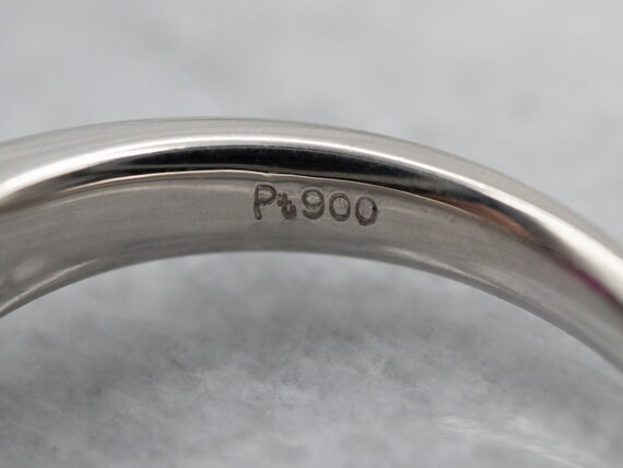 Platinum Ruby Ring with Emerald Cut Diamonds - image 2