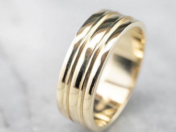 Stacked Gold Band, Yellow Gold Band, 14K Yellow G… - image 5