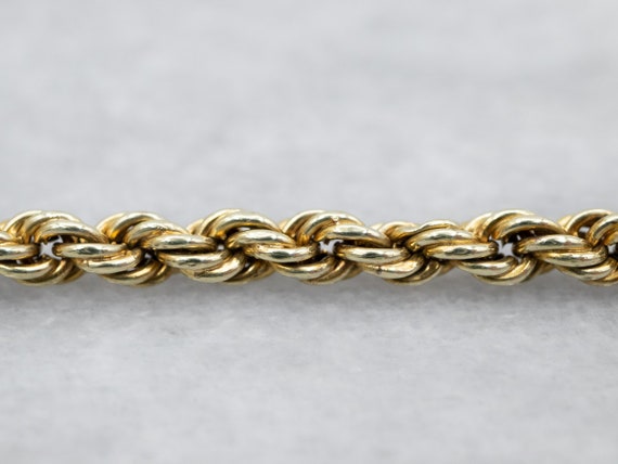 Yellow Gold Graduated Rope Twist Chain with Sprin… - image 4