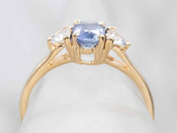 Ceylon Sapphire and Diamond Engagement Ring, Oval… - image 5